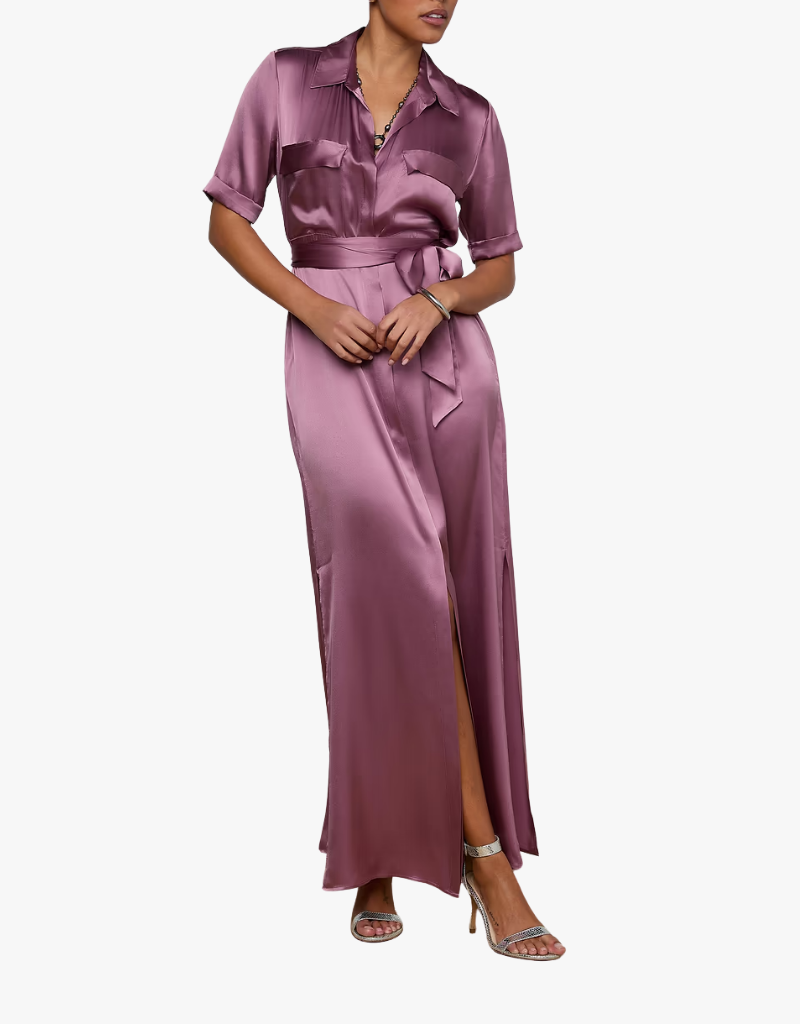 L'agence Klement Cargo Pocket Dress in Dusky Orchid