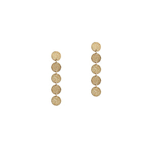 Bridget King 5-Dot Earrings in Yellow Gold