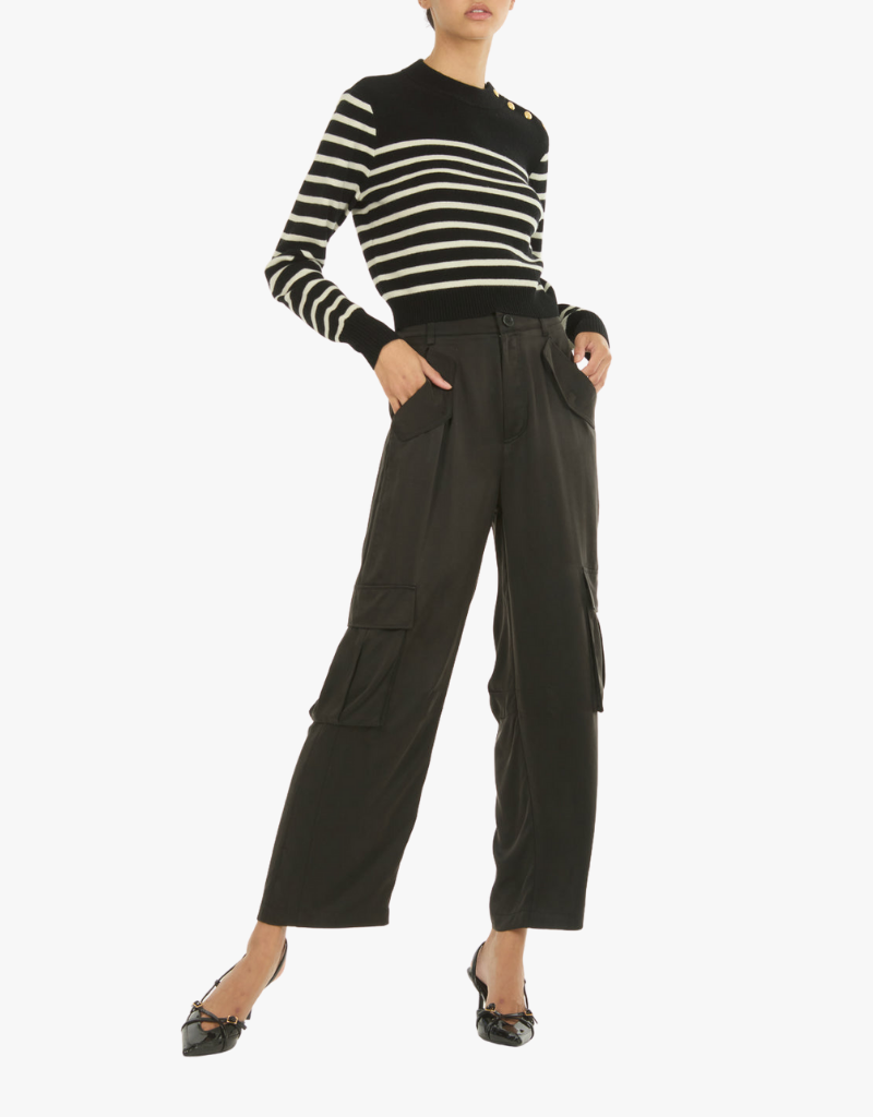 Secret Mission Nell Knit in Black & Cream