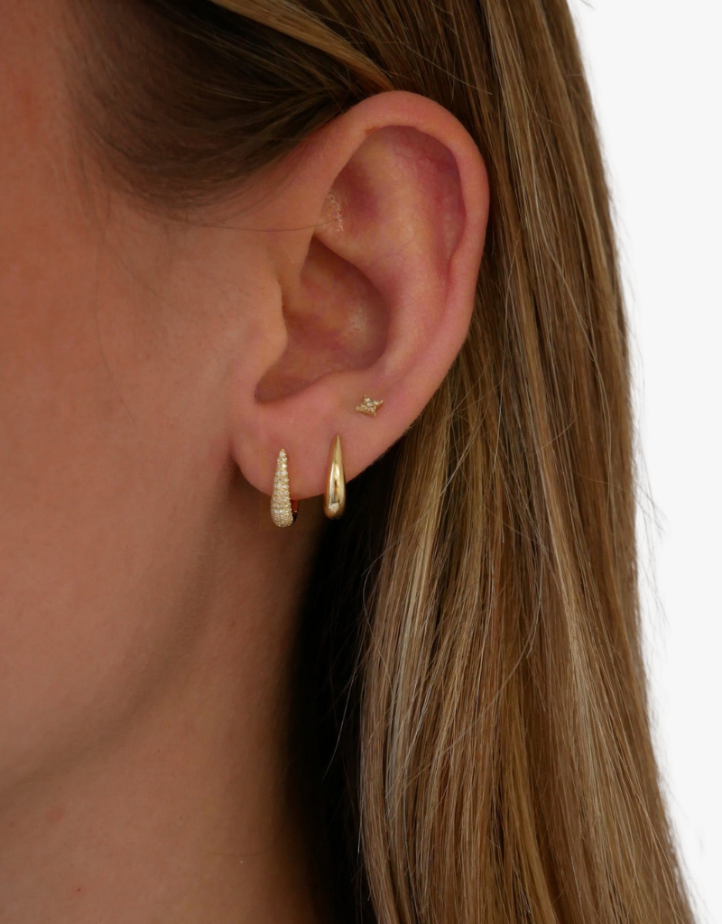 EF Collection Gold Mini Maeve Huggie Earrings in 14k Yellow Gold