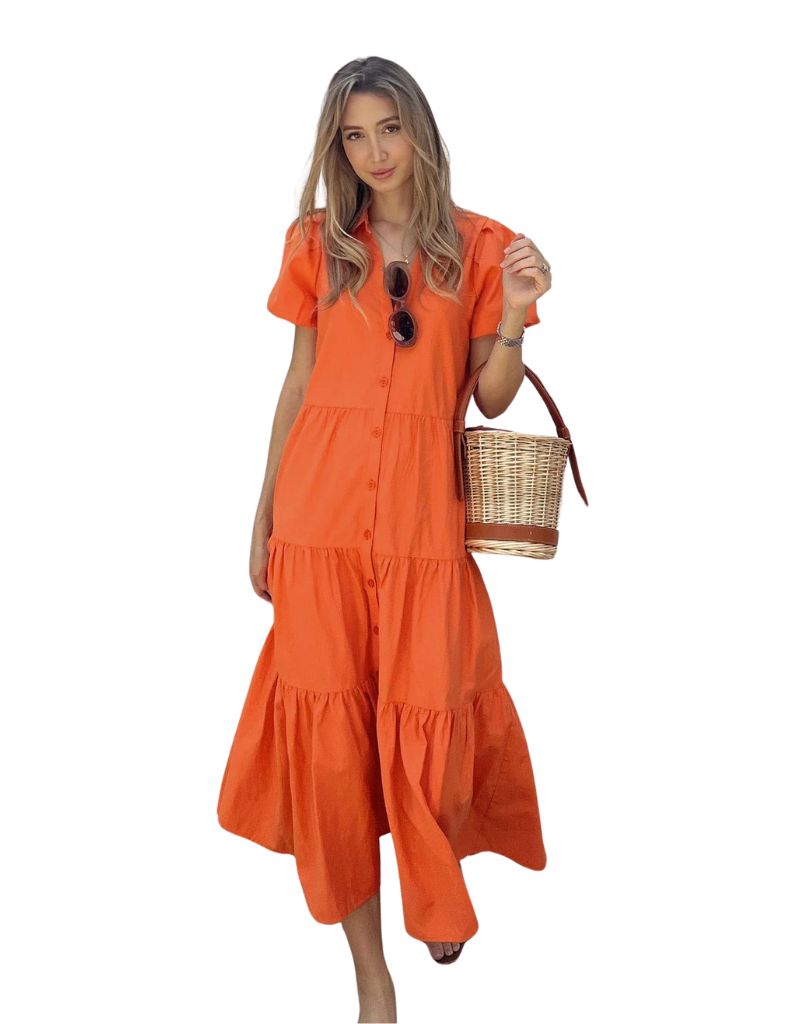 Brochu Walker Havana Dress in Tangerine