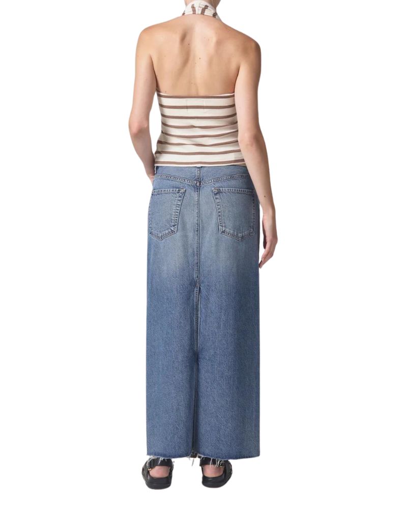 Citizens of Humanity Circolo Reworked Maxi Skirt in Glisten