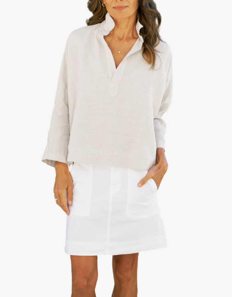 Frank & Eileen Gabi Popover Shirt in Sand