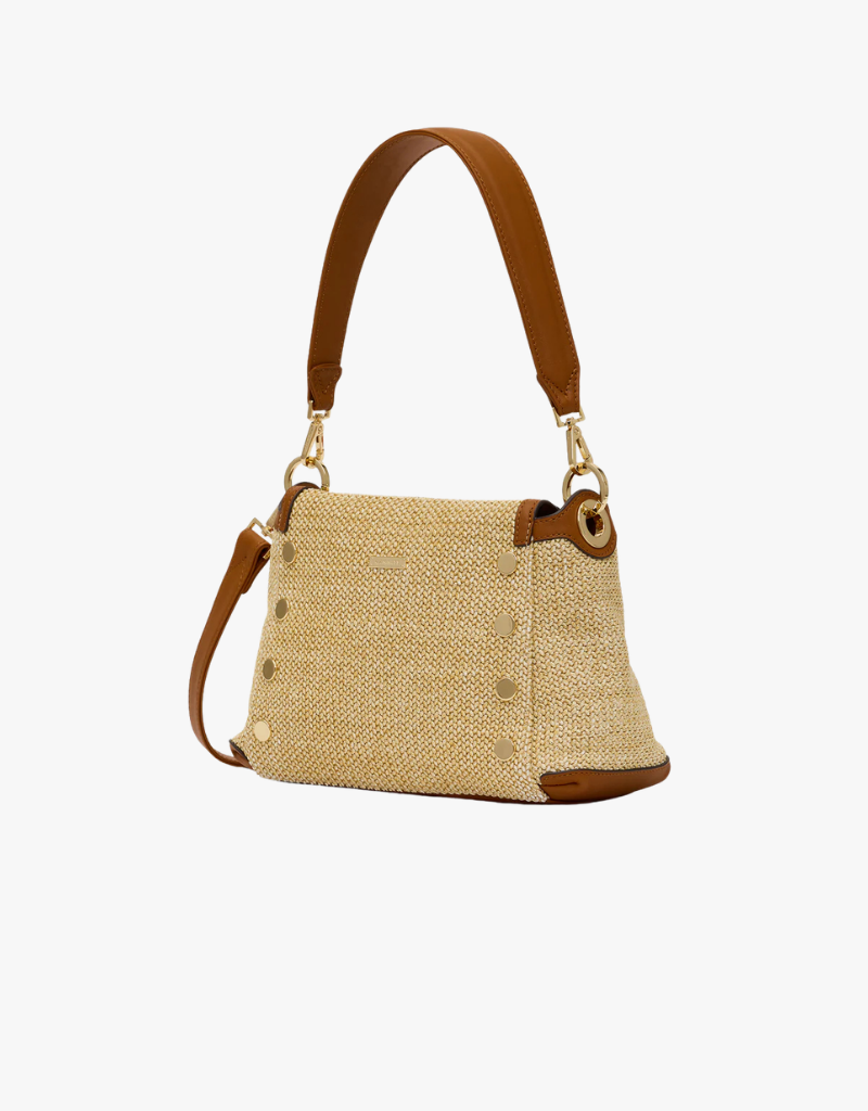 Hammit Bryant Medium in Cocoa Raffia & Gold