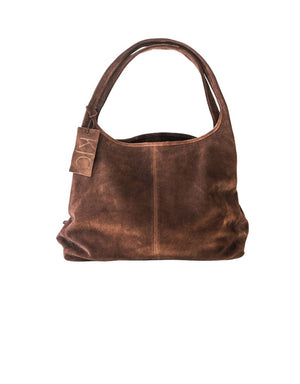 KJC Christine Large Suede Tote In Chocolate