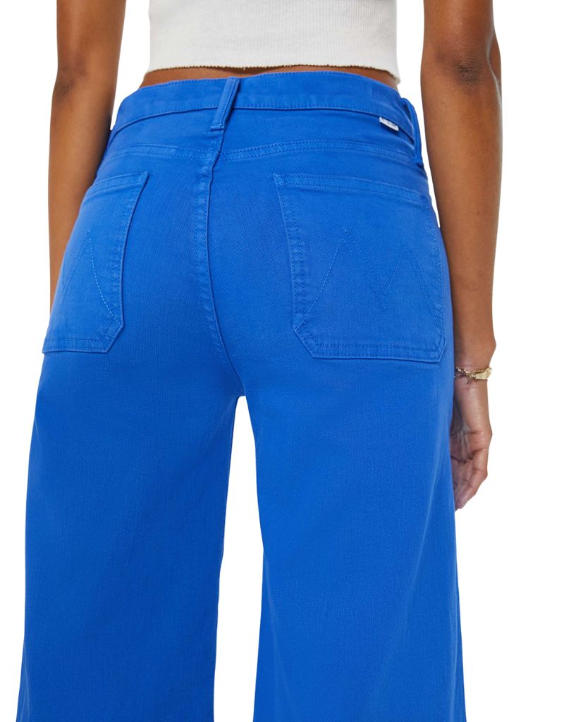 Mother Patch Pocket Undercover Sneak Jeans in Snorkel Blue