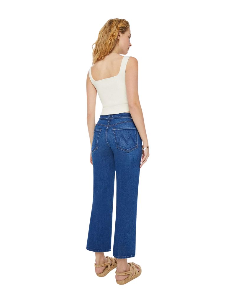 Mother The Mid Rise Rambler Zip Ankle Jeans in Coastal Colors