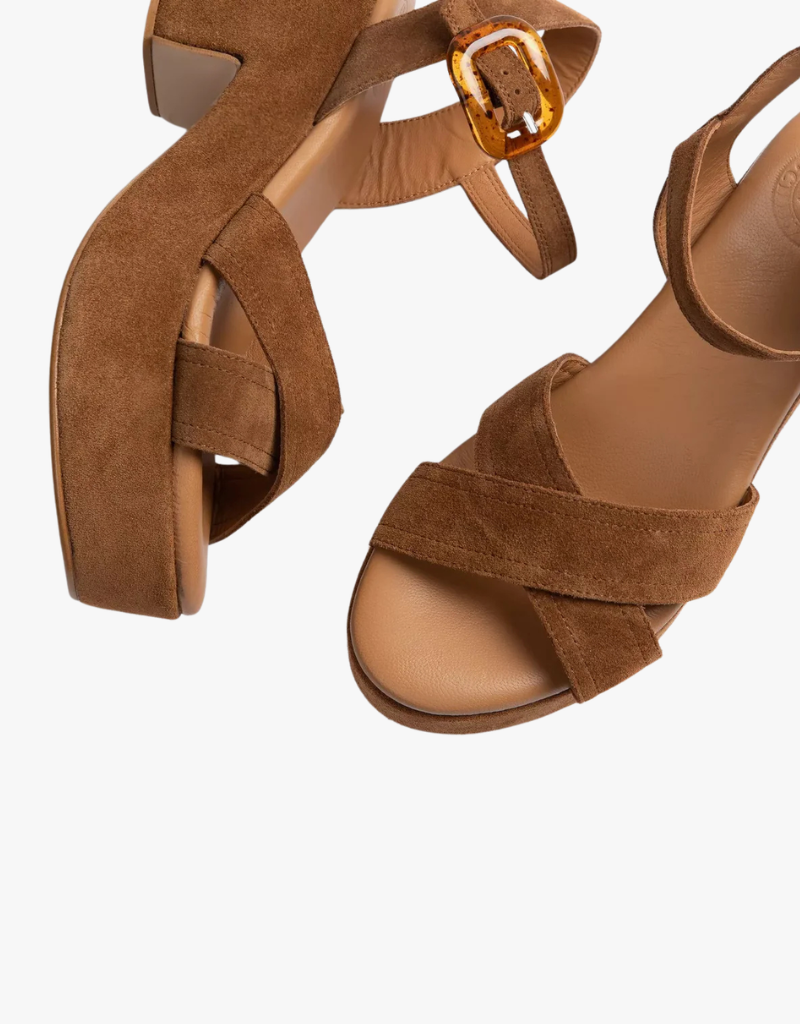 Penelope Chilvers Bella Suede Sandals in Peat