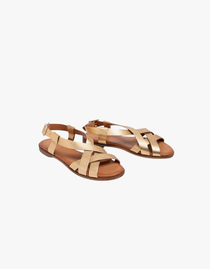 Penelope Chilvers Buttercup Leather Sandal in Gold