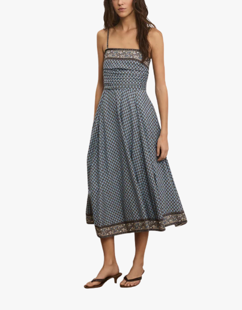 Veronica Beard Lana Dress in Blue Jay Multi