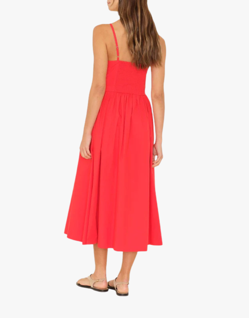 Xirena Bardot Dress in Red Flash