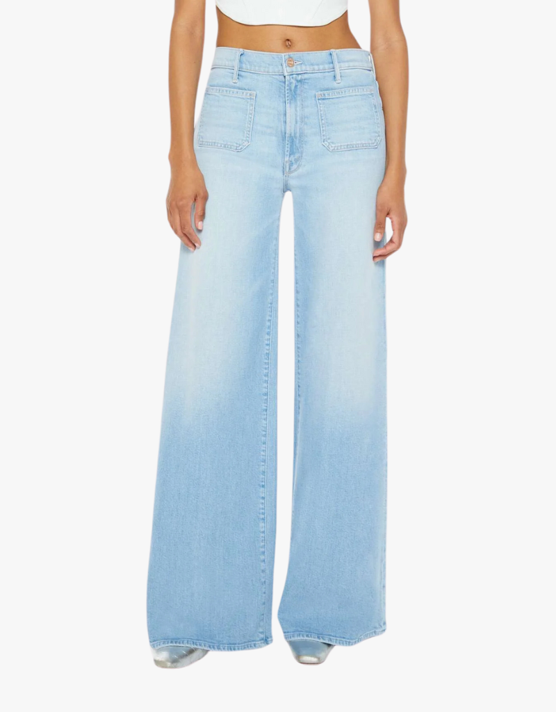 Light Wash Patch Pocket Undercover Sneak Jeans by Mother