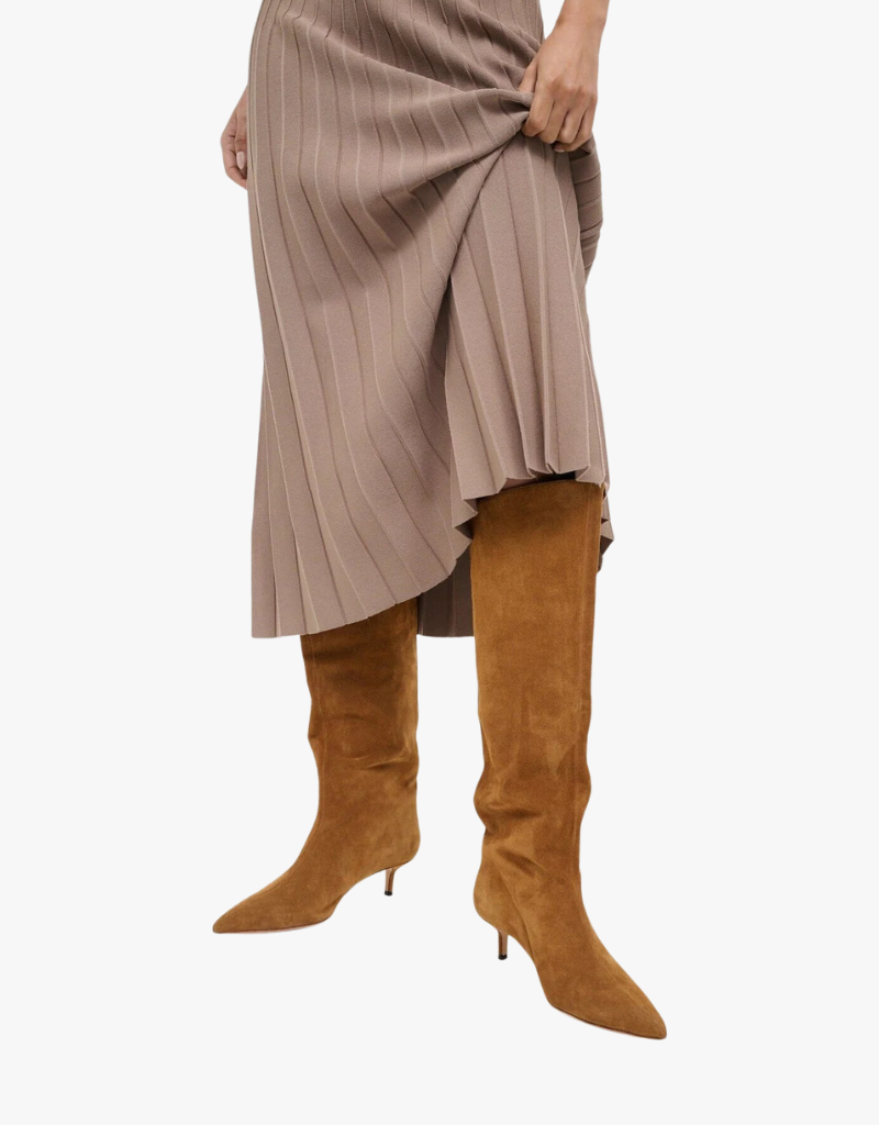 Staud Sebastian Kitten Heel Boot in Tan