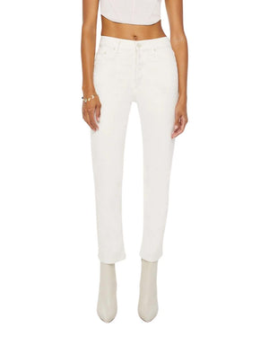 Mother The Tomcat Ankle Jeans in Cream Puffs