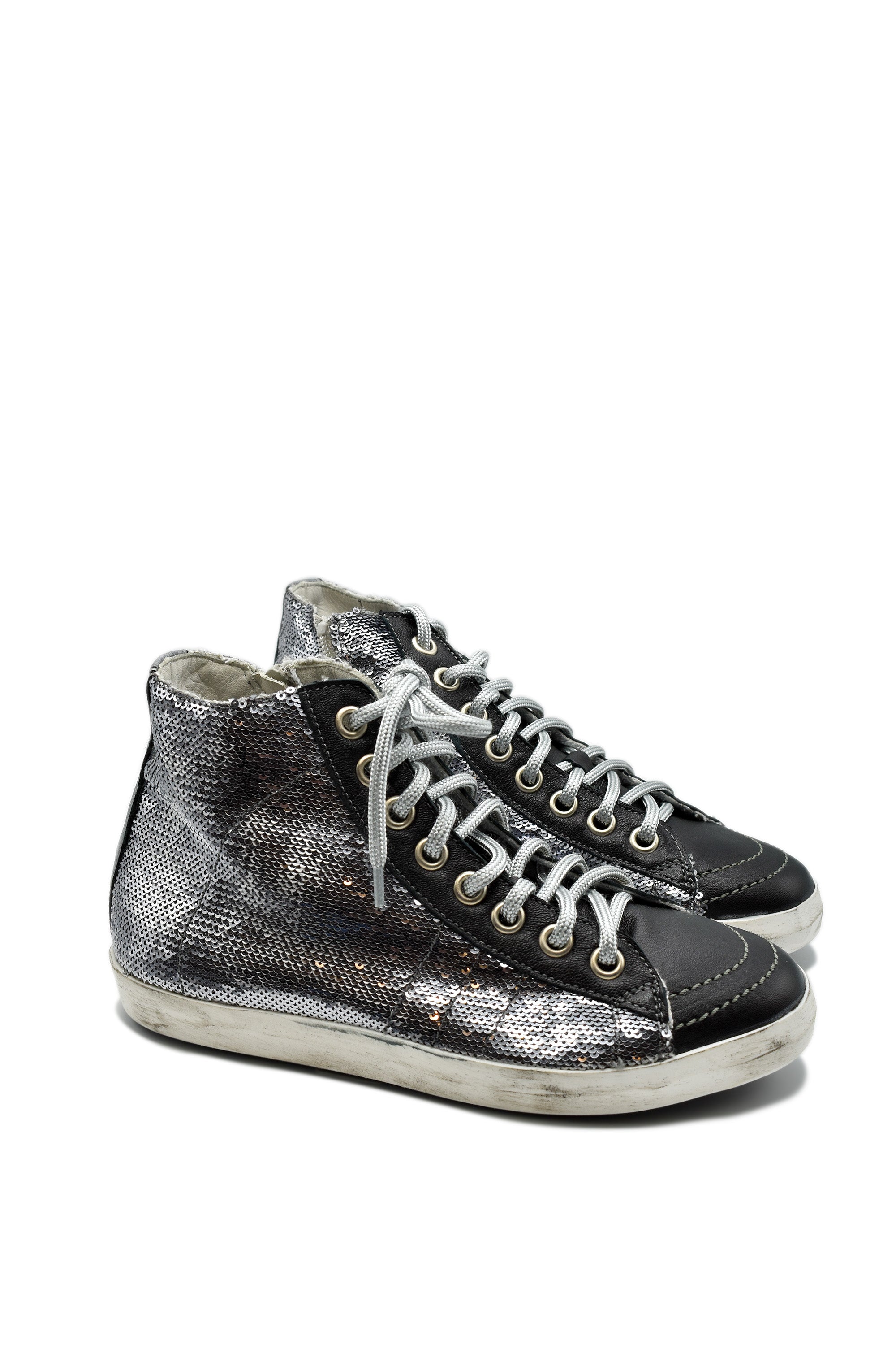 Black Metallic High Sneakers – Ambiance Boutique