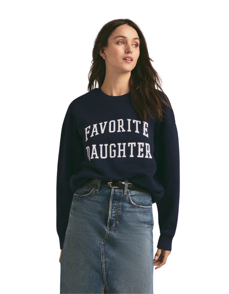 Favorite Daughter Collegiate Sweatshirt in Navy