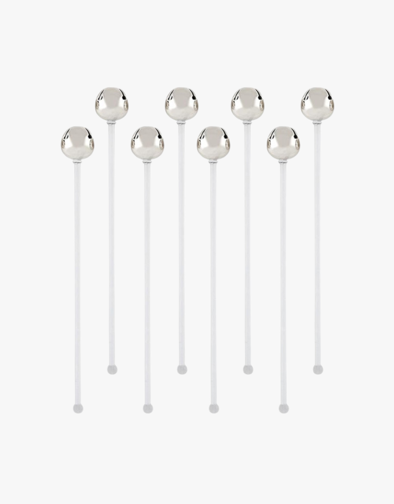 Santa Barbara Design Jingle Bell Stir Sticks in Silver