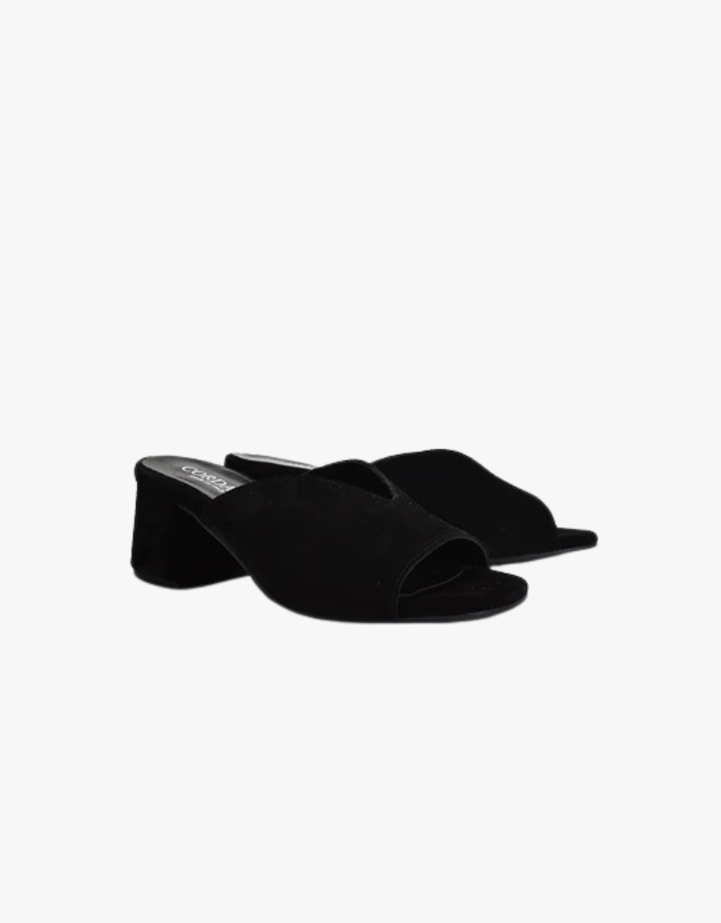 Cordani Pollie Slide Sandal in Crosta Pelle Nero