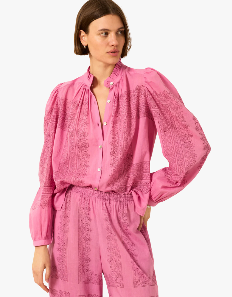 Alix of Bohemia Annabel Fuschia Tile Shirt
