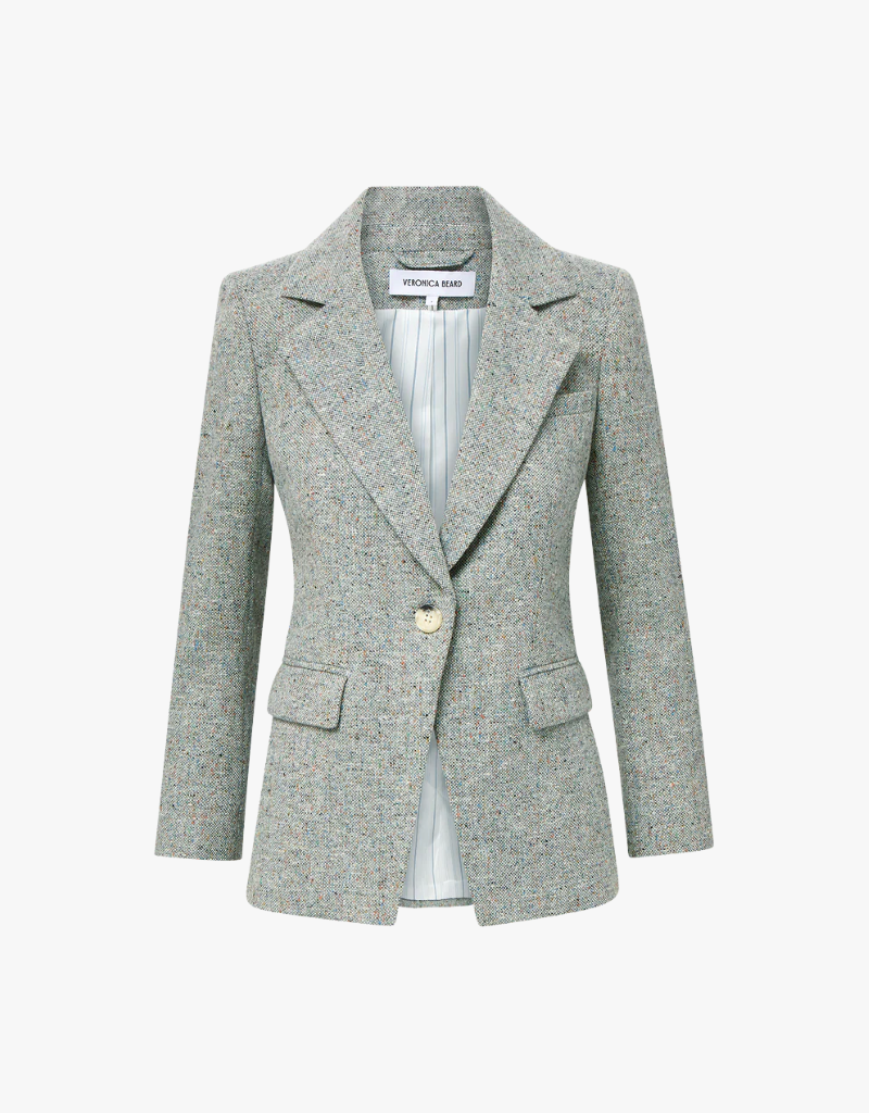 Veronica Beard Healy Dickey Jacket in Antique Blue Melange