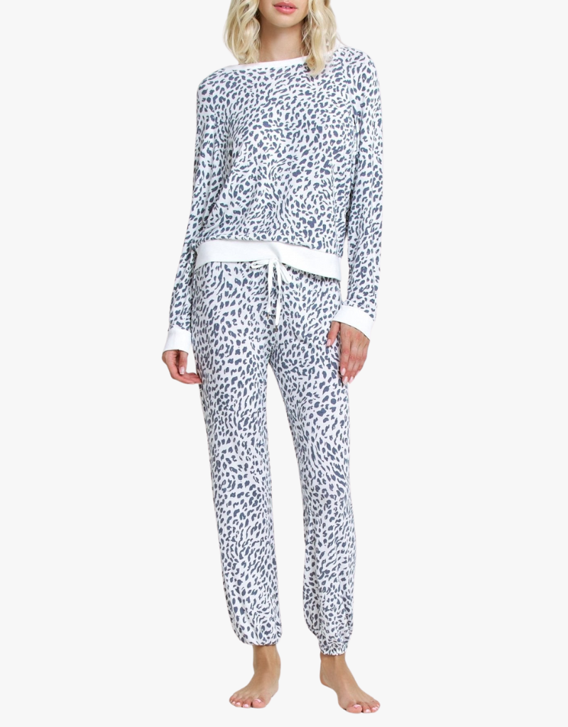 Honeydew Star Seeker Long Set in Sweet Cream Animal