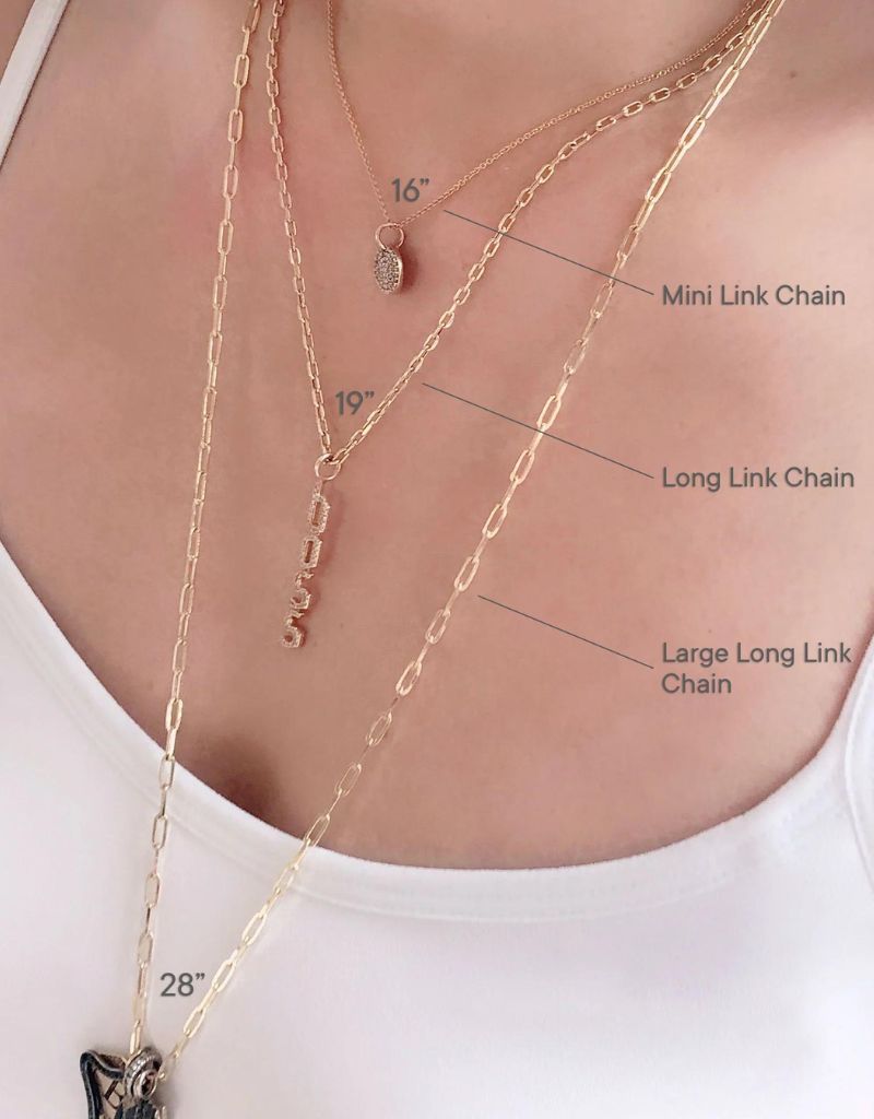 Bridget King Long Link 19" Chain in Yellow Gold