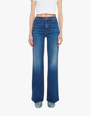 Mother The Hustler Roller Sneak Jeans in Troublemaker