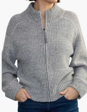 Margaret O'Leary Tahoe Zip-Up in Derby Mix