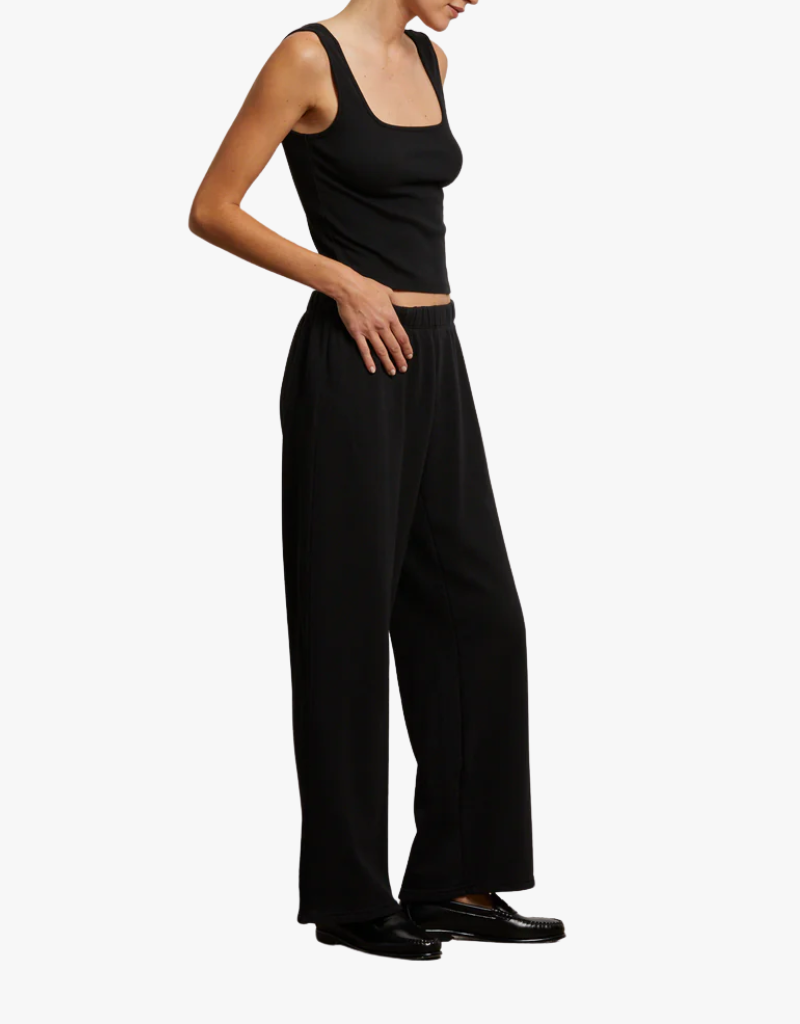 Perfect White Tee Nora French Terry Pant in True Black