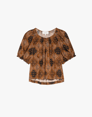 The Great The Moorland Top in Geo Bandana Print