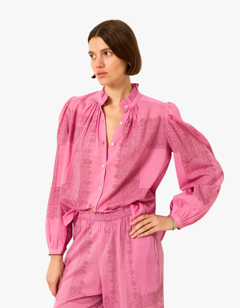 Alix of Bohemia Annabel Fuschia Tile Shirt