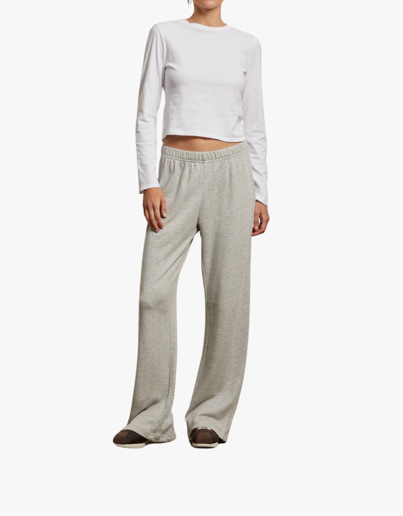 Perfect White Tee Nora French Terry Pant in Heather Grey