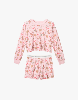 P.J. Salvage Boyfriend Boxer Short PJ Set in Pink