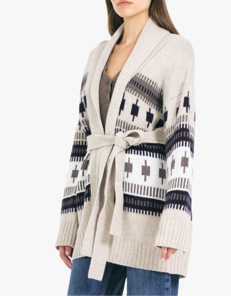 One Grey Day Lovisa Cardigan in Biscuit Combo