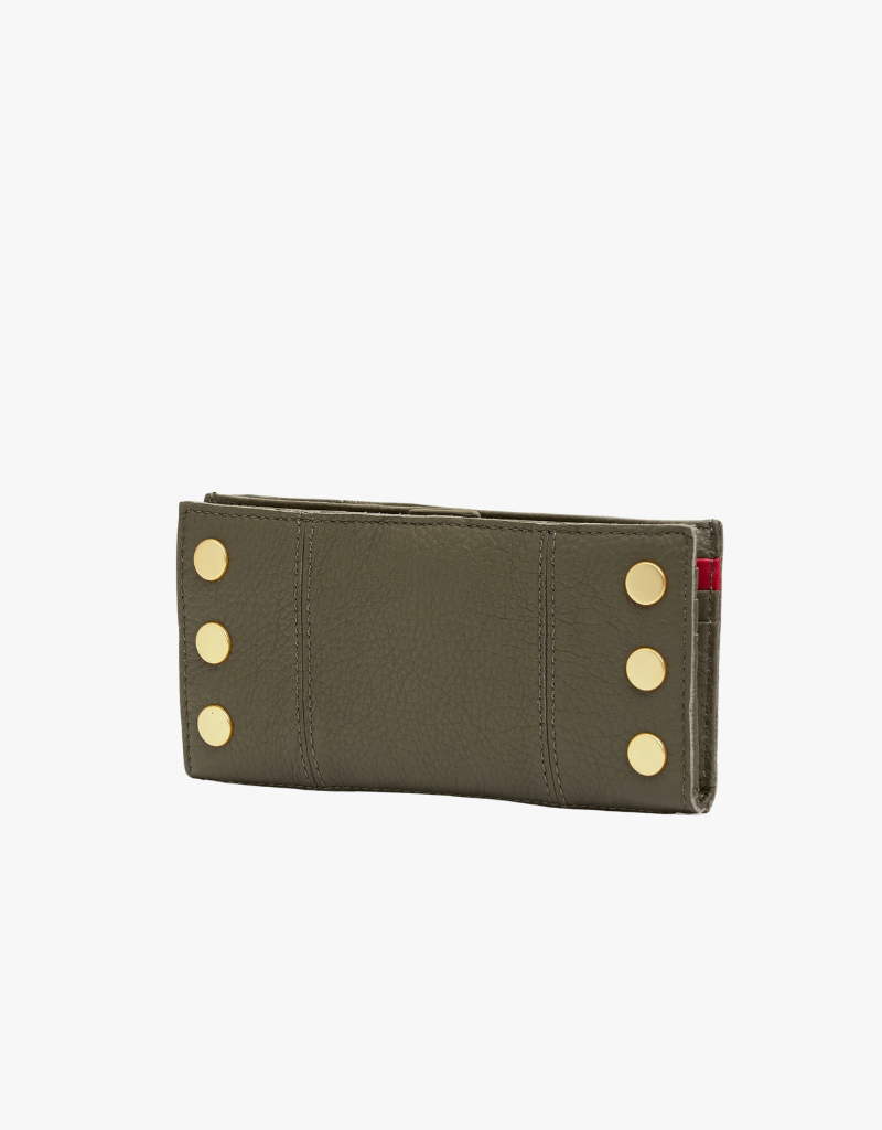 Hammitt 110 North Wallet in Olive & Brushed Gold