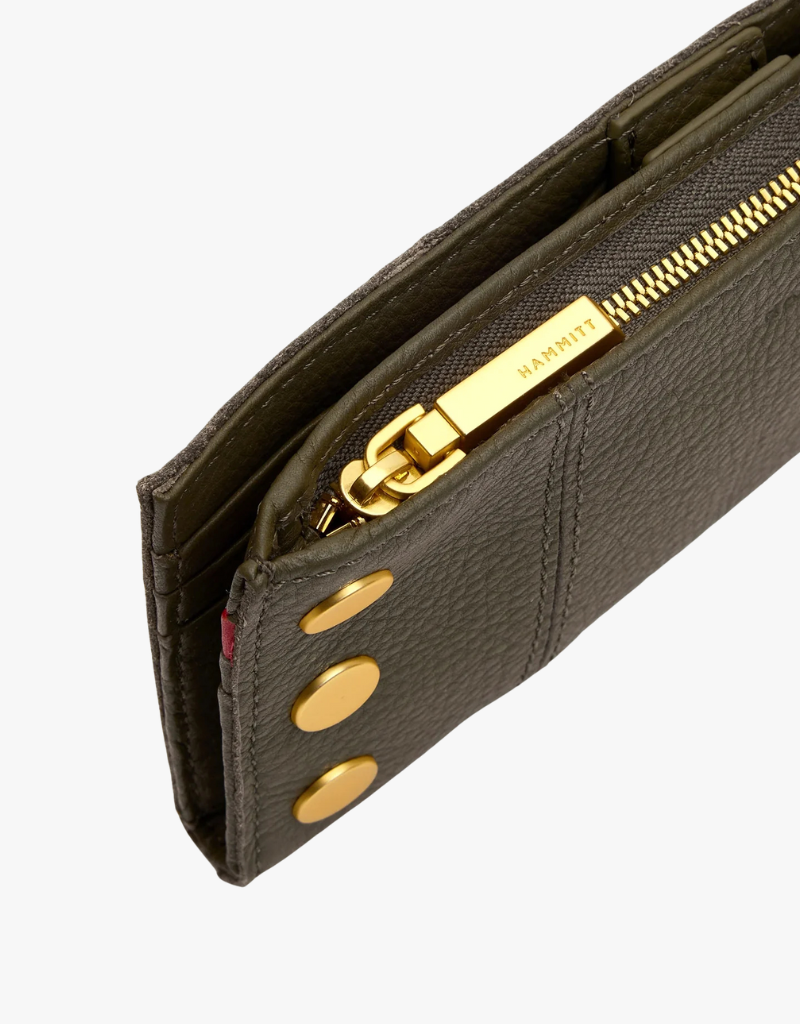 Hammitt 110 North Wallet in Olive & Brushed Gold
