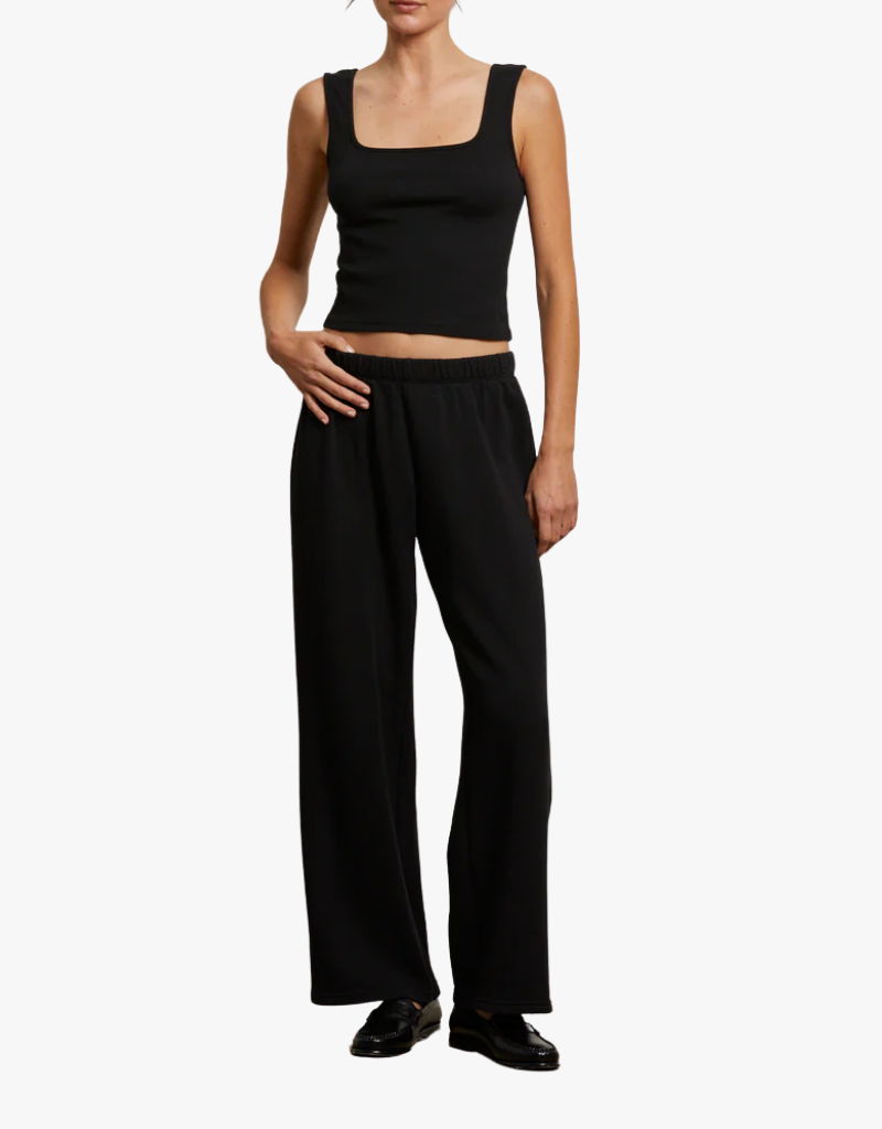 Perfect White Tee Nora French Terry Pant in True Black