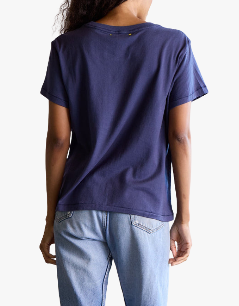 Kerri Rosenthal The Suke Tee Contrast Imperfect Heart in Indigo
