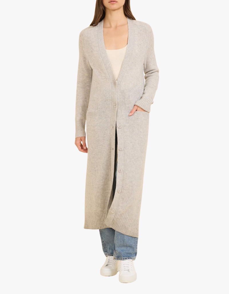 One Grey Day Morgan Cashmere Duster in Heather Grey