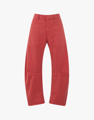 Nili Lotan Shon Pant in Vintage Washed Faded Red