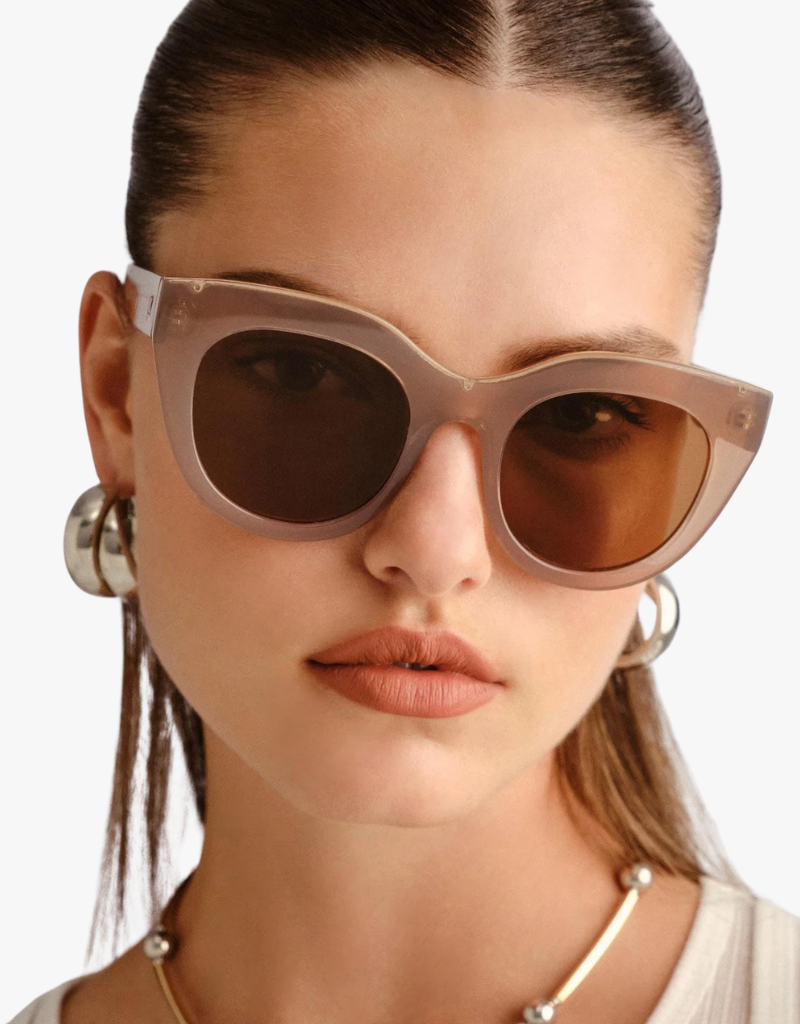 Le Specs Air Heart Sunglasses in Mink