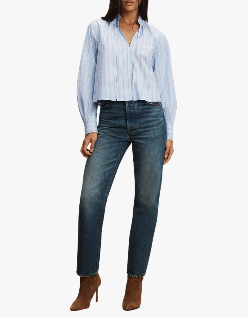 Veronica Beard Kaits Blouse in Ice Blue