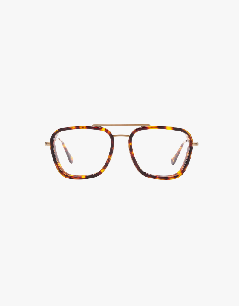 Caddis Stanton Reading Glasses in Turtle & Matte Gold