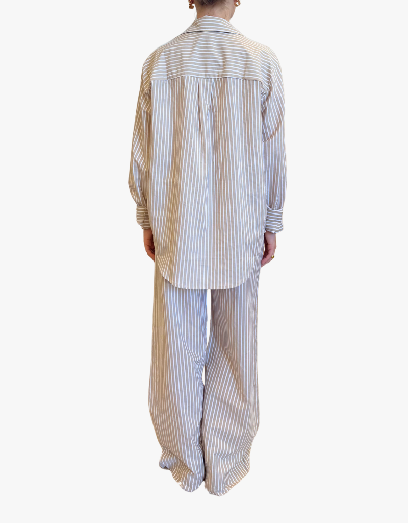 Michael Stars Carson Button Down Shirt in Khaki