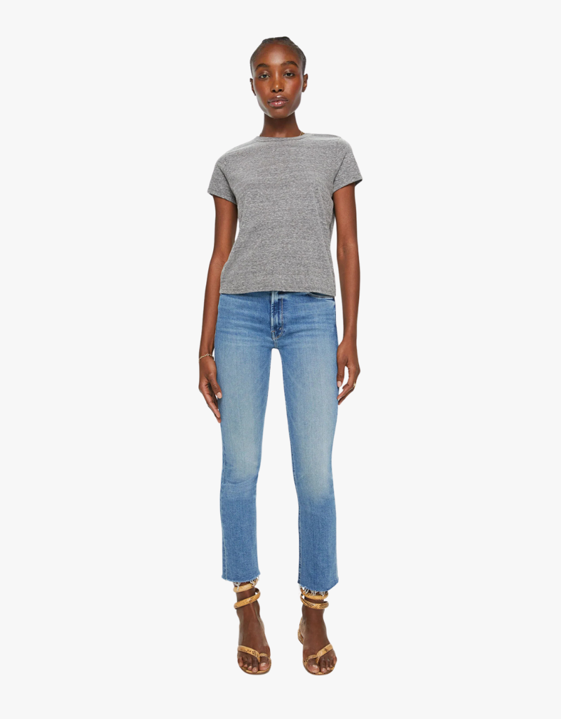 Mother The Lil' Goodie Goodie T-shirt in Heather Grey