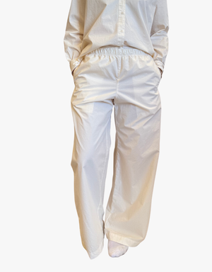 Michael Stars Elasticated Wide Leg Pant in Chalk