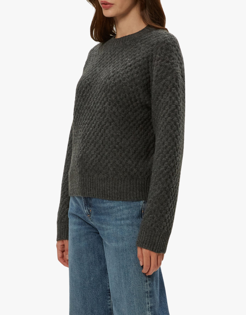 Michael Stars Sophia Honeycomb Stitch Sweater in Charcoal