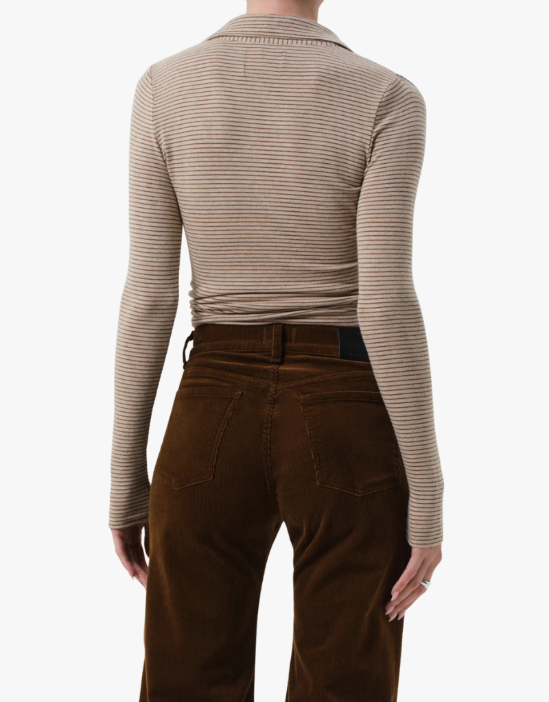 Citizens of Humanity Shaea Polo in Chiltern & Oatmeal Stripe