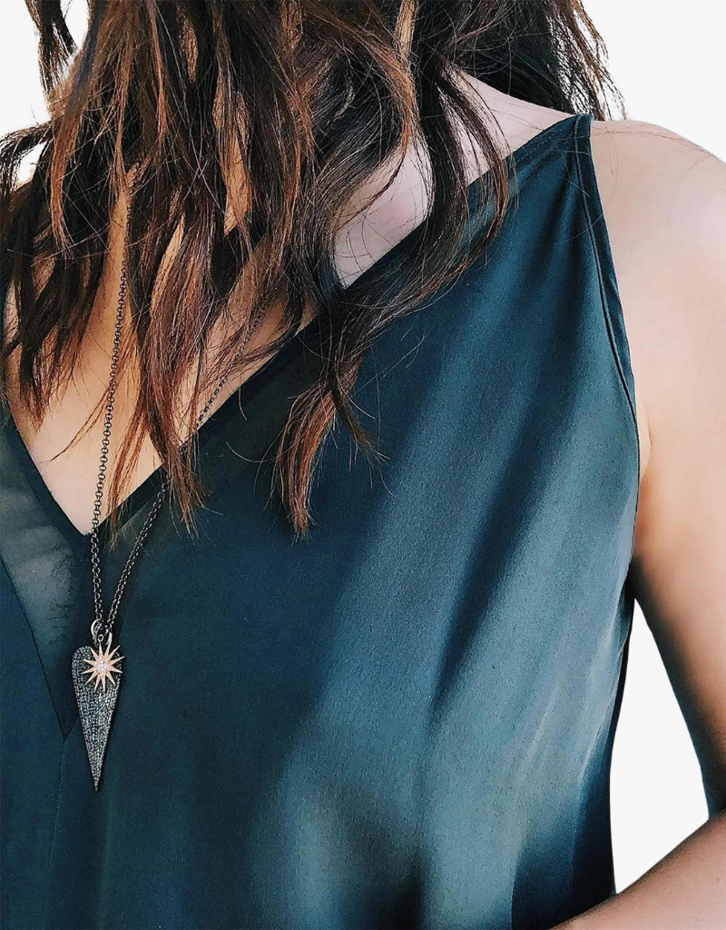 Bridget King Starburst Diamond Pendant in Yellow Gold