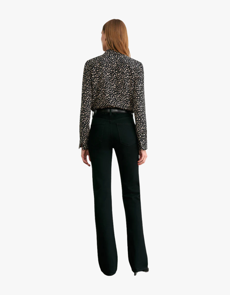 Nili Lotan Gaia Slim Shirt in Blackstone Cheetah